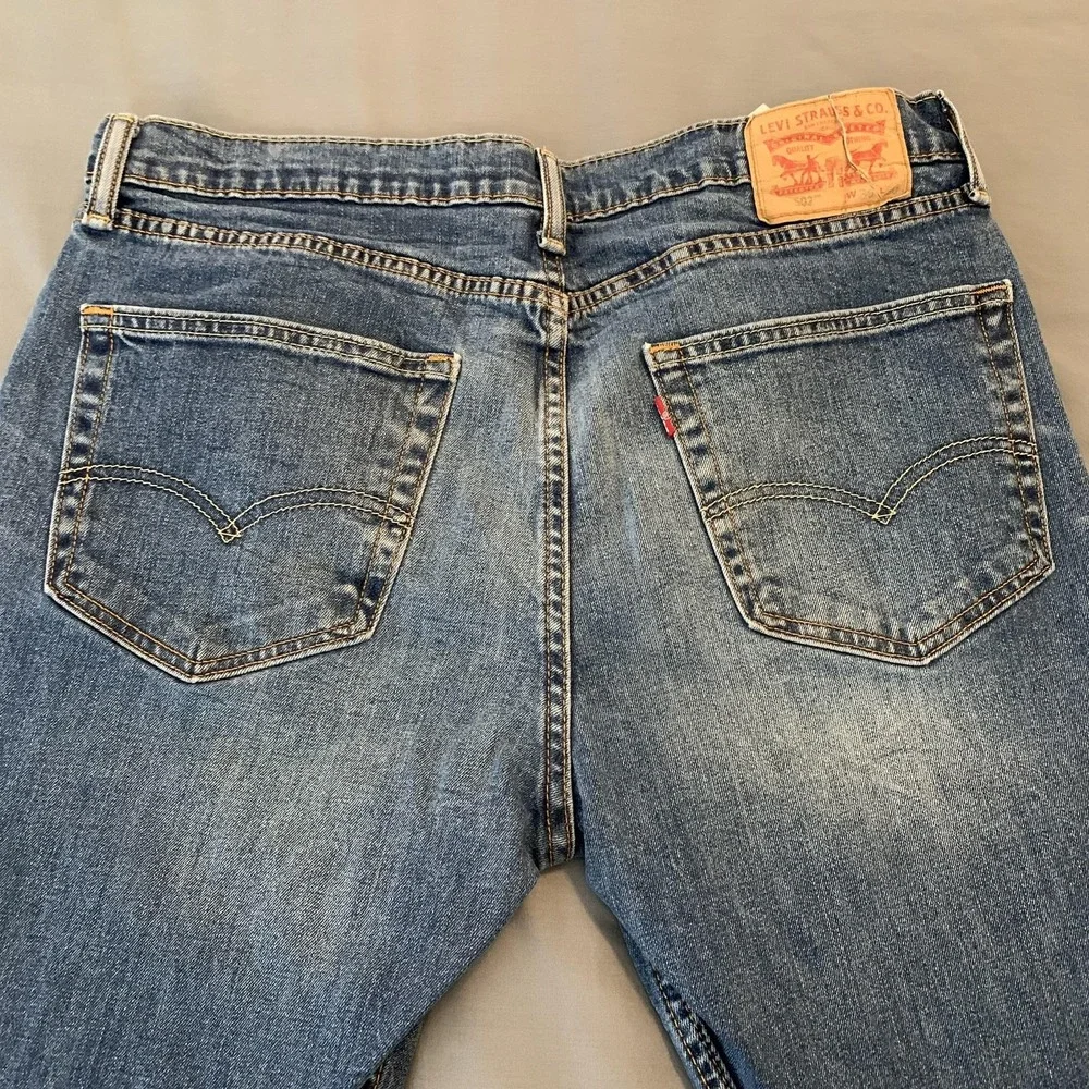 Levis 507 Mens Jeans 36x30 Medium Wash Straight Leg Stretch‎ Zip Fly Classic